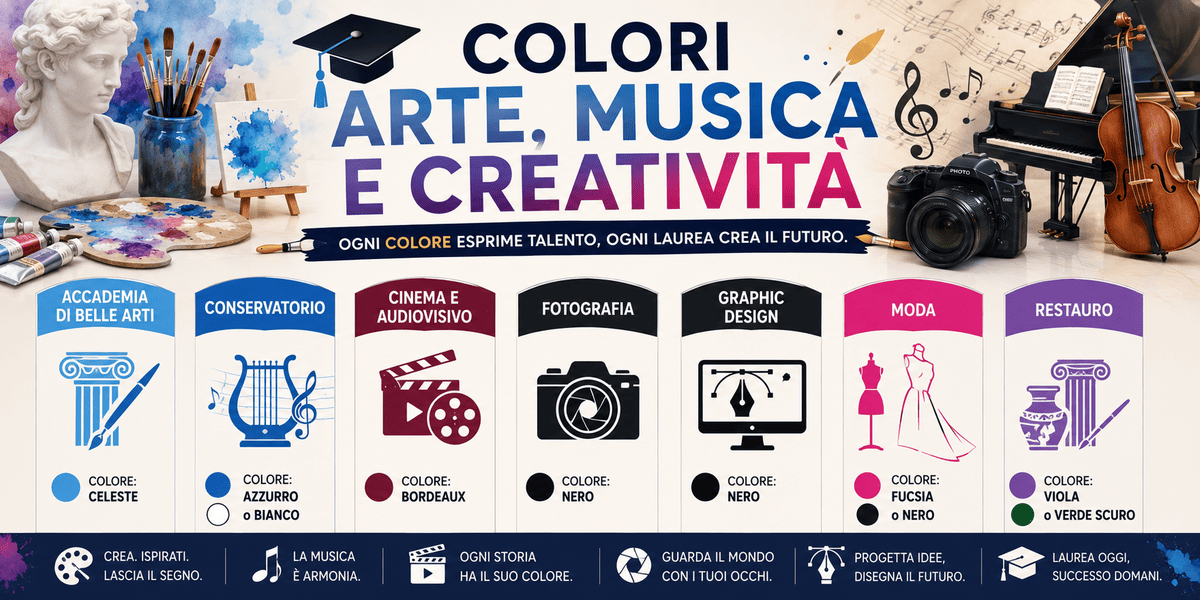 Colori facoltà arte musica e creatività